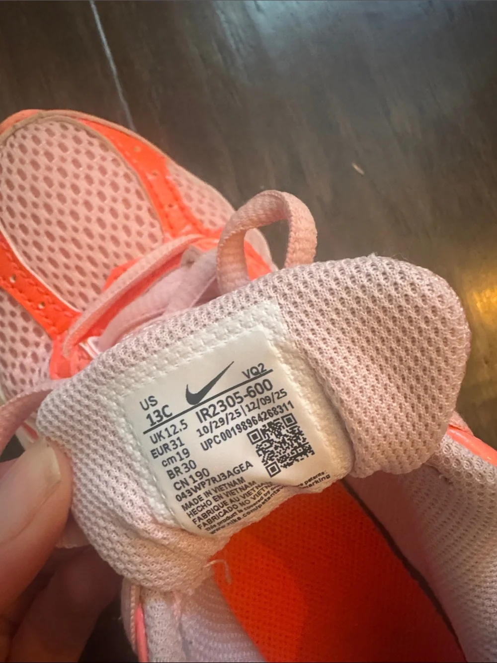 Like new Nike Kids Coral and Light Pink Athletic Sneakers